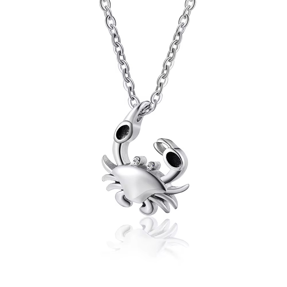 Starlight Urns Crab Cancer Urn Necklace for Ashes – Ocean-Inspired Memorial Jewelry