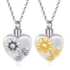 starlight urns sunflower heart urn necklace – cremation jewelry for ashes