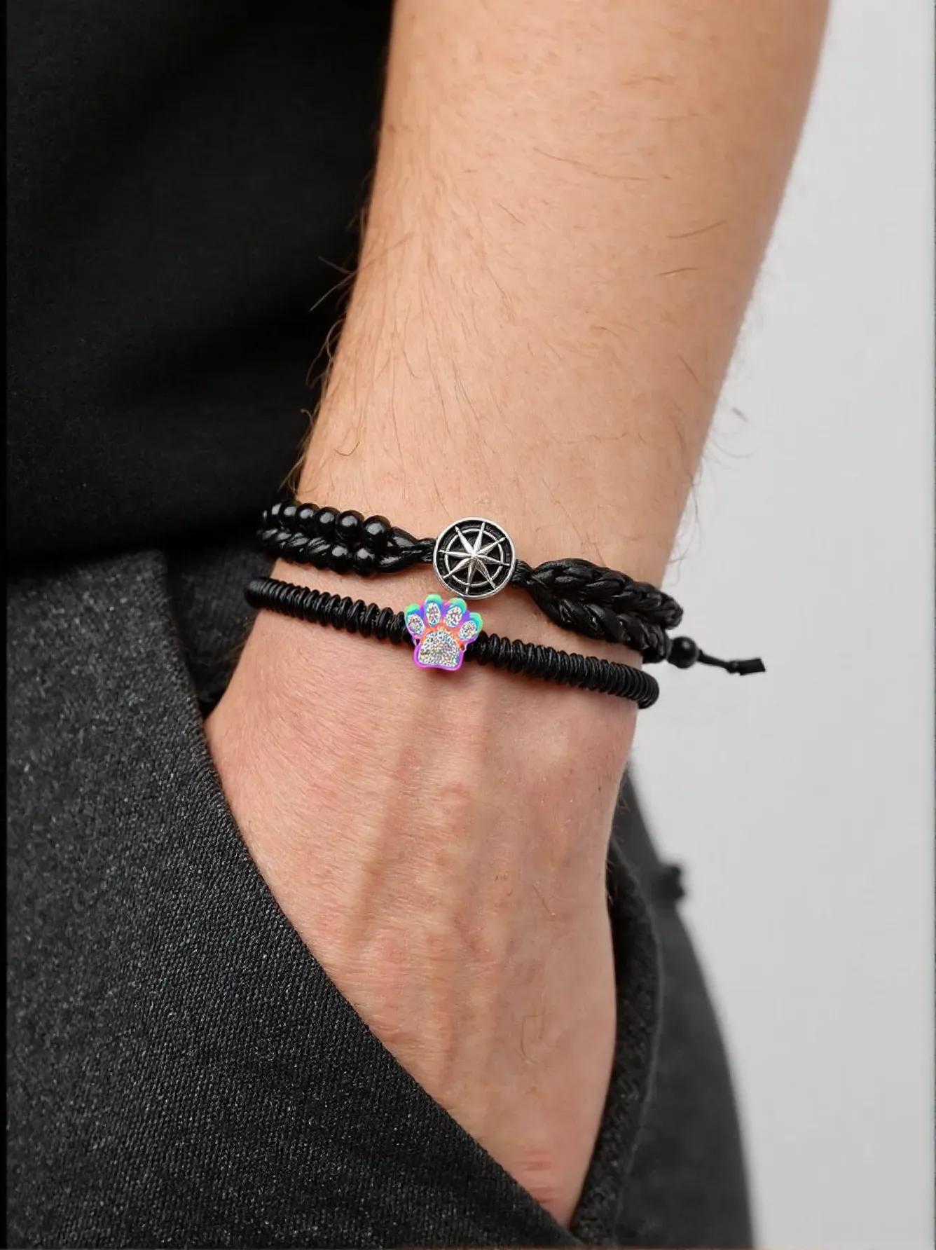 Starlight Urns Paw Print Urn Bracelet for Ashes – Unisex Memorial Keepsake Jewelry for Pet Lovers