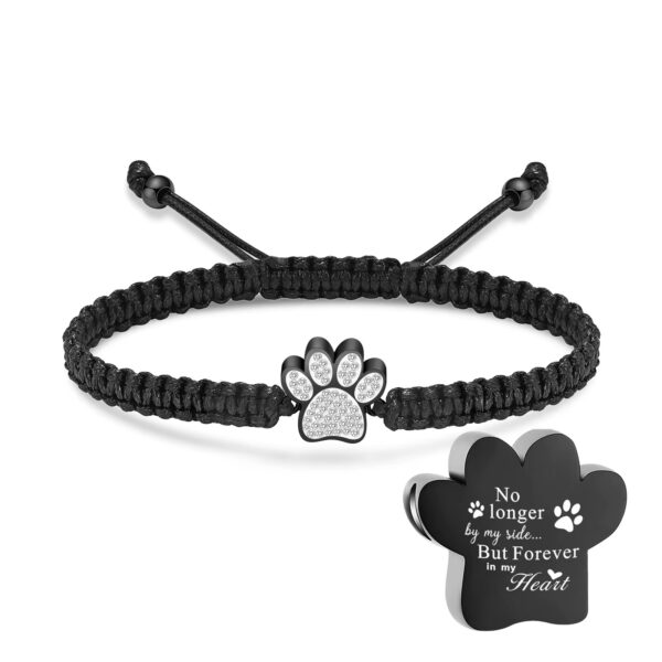 starlight urns paw print urn bracelet for ashes – unisex memorial keepsake jewelry for pet lovers