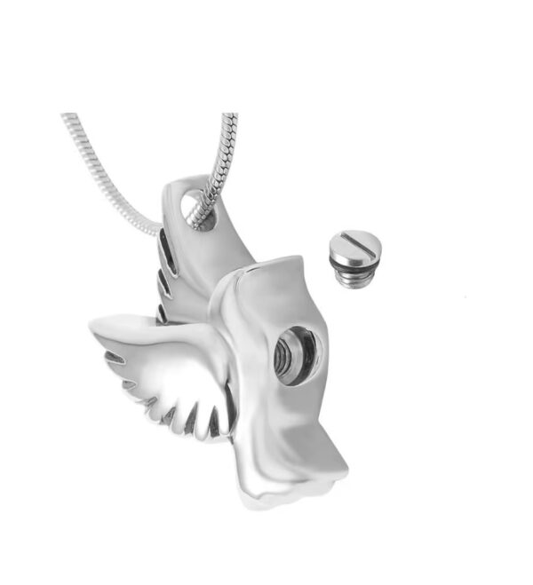 starlight urns pigeon urn necklace for ashes – stainless steel memorial pendant keepsake