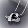 starlight urns ribbon heart urn necklace for ashes – elegant memorial keepsake pendant