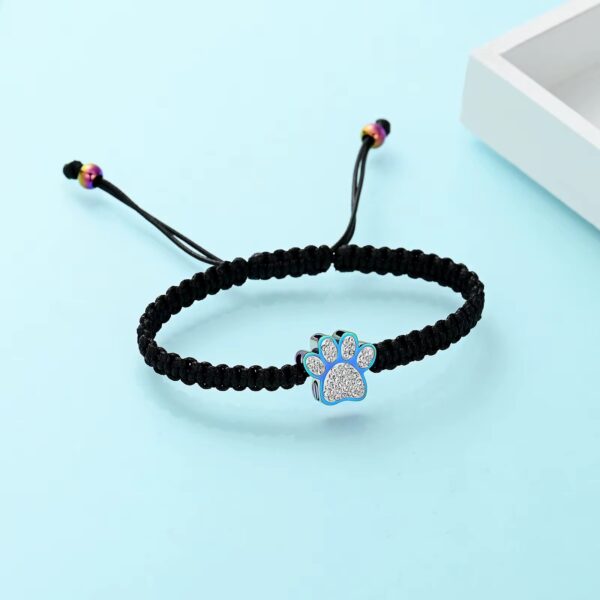 starlight urns paw print urn bracelet for ashes – unisex memorial keepsake jewelry for pet lovers