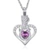 starlight urns crystal heart with rose flower urn necklace – memorial jewelry for ashes