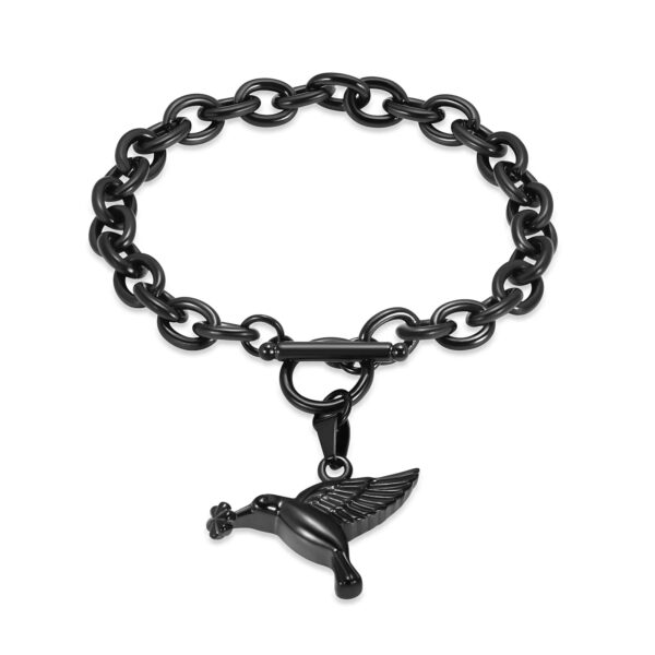 starlight urns hummingbird holding flower urn bracelet – memorial cremation jewelry for ashes