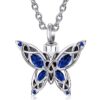 starlight urns purple crystal butterfly urn necklace – memorial ashes keepsake jewelry