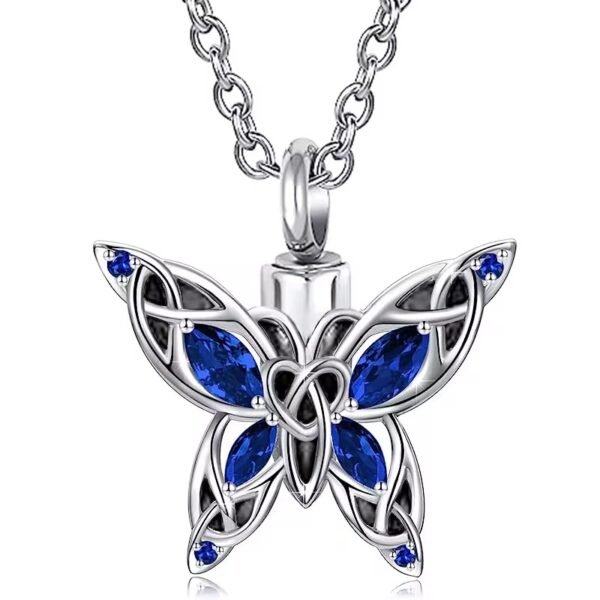 starlight urns purple crystal butterfly urn necklace – memorial ashes keepsake jewelry
