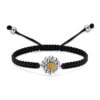 starlight urns adjustable rope sunflower daisy urn bracelet for women – memorial ashes keepsake jewelry
