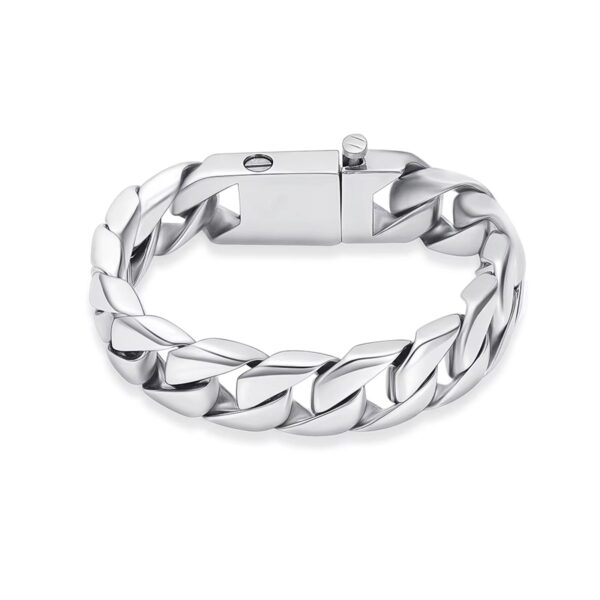 starlight urns heavy stainless steel chain link urn bracelet for men – memorial cremation jewelry for ashes