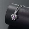 starlight urns crystal heart with rose flower urn necklace – memorial jewelry for ashes