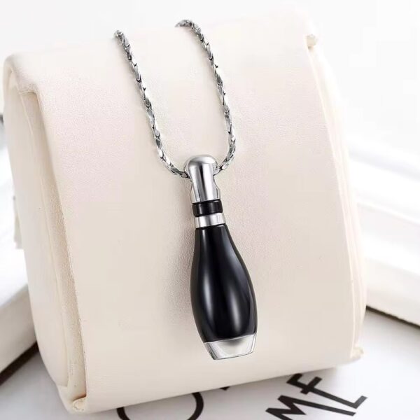 starlight urns bowling pin urn necklace for ashes – stainless steel cremation jewelry keepsake