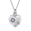 starlight urns sunflower heart urn necklace – cremation jewelry for ashes