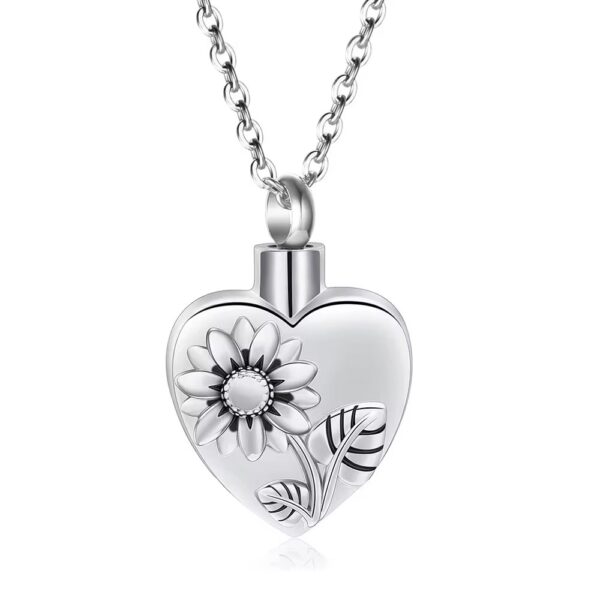 starlight urns sunflower heart urn necklace – cremation jewelry for ashes