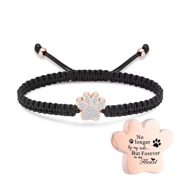 starlight urns paw print urn bracelet for ashes – unisex memorial keepsake jewelry for pet lovers