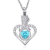 starlight urns crystal heart with rose flower urn necklace – memorial jewelry for ashes