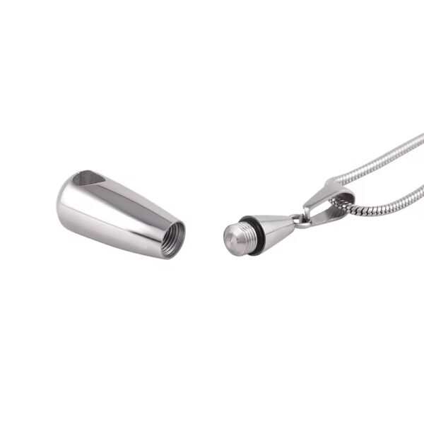 starlight urns teardrop heart urn pendant necklace for ashes – stainless steel cremation jewelry memorial keepsake