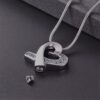 starlight urns ribbon heart urn necklace for ashes – elegant memorial keepsake pendant