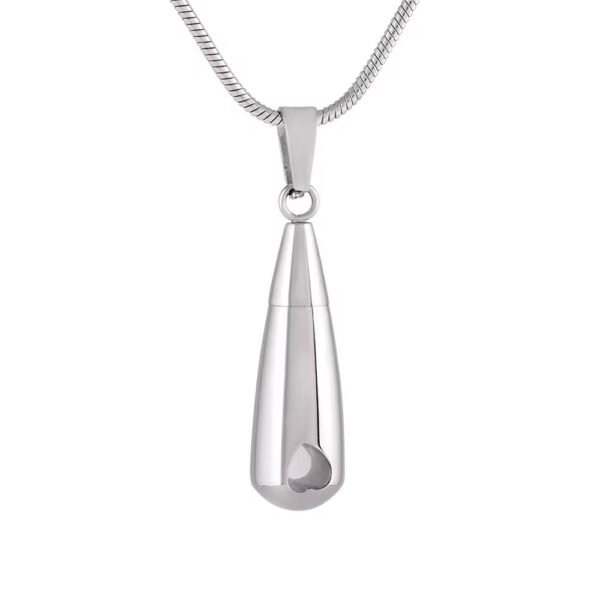 starlight urns teardrop heart urn pendant necklace for ashes – stainless steel cremation jewelry memorial keepsake