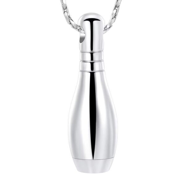 starlight urns bowling pin urn necklace for ashes – stainless steel cremation jewelry keepsake