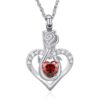 starlight urns crystal heart with rose flower urn necklace – memorial jewelry for ashes