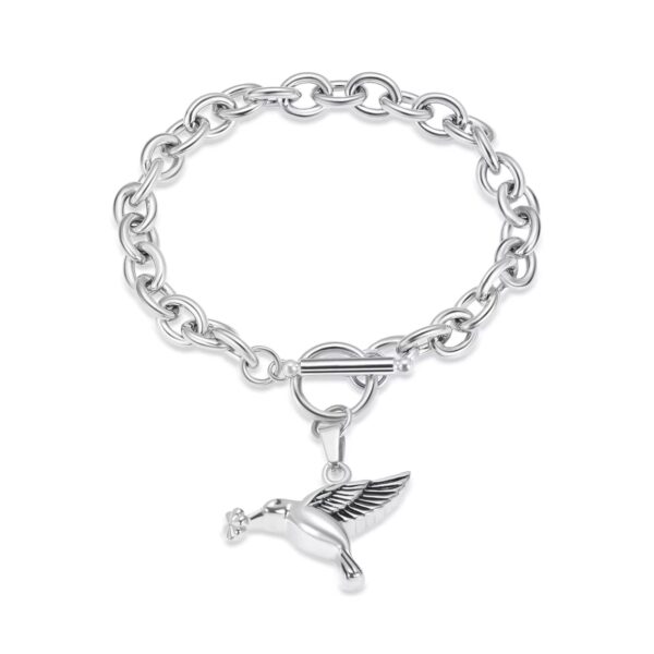 starlight urns hummingbird holding flower urn bracelet – memorial cremation jewelry for ashes
