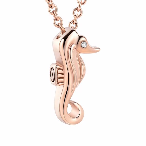 starlight urns seahorse urn necklace for ashes – stainless steel cremation jewelry memorial keepsake pendant