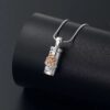 starlight urns rose cylinder urn necklace for ashes – stainless steel cremation jewelry memorial keepsake pendant
