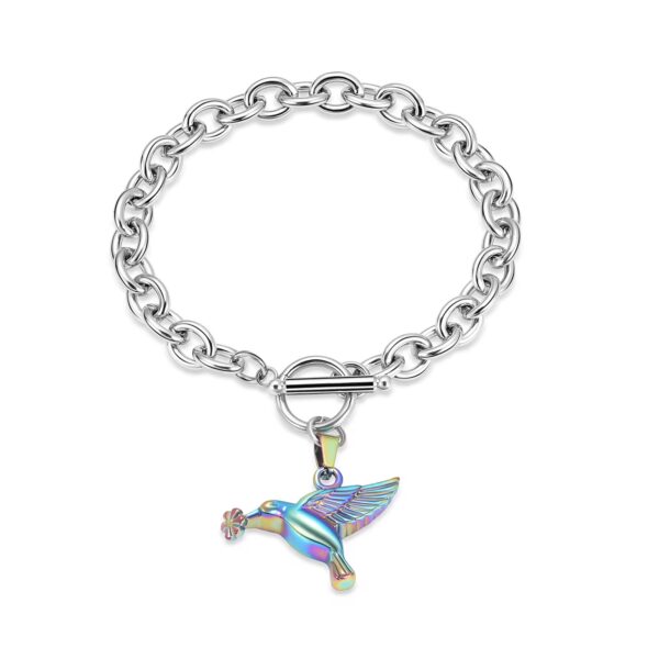 starlight urns hummingbird holding flower urn bracelet – memorial cremation jewelry for ashes