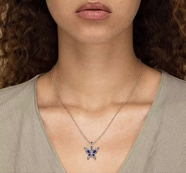 starlight urns purple crystal butterfly urn necklace – memorial ashes keepsake jewelry
