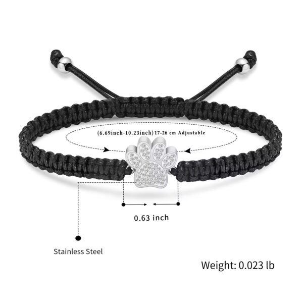 starlight urns paw print urn bracelet for ashes – unisex memorial keepsake jewelry for pet lovers