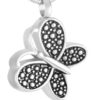 starlight urns dotted butterfly urn necklace for ashes – stainless steel memorial pendant