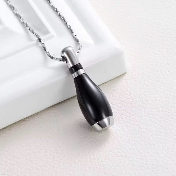 starlight urns bowling pin urn necklace for ashes – stainless steel cremation jewelry keepsake