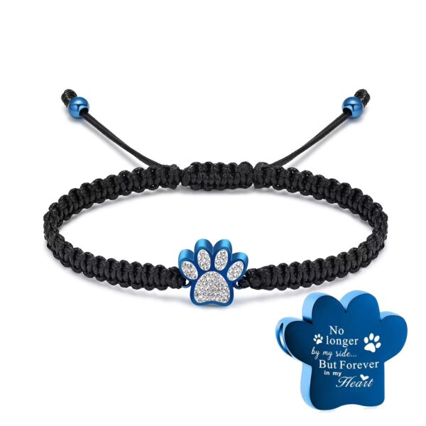 starlight urns paw print urn bracelet for ashes – unisex memorial keepsake jewelry for pet lovers