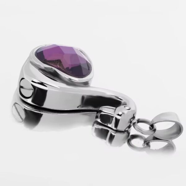 starlight urns elegant purple swan urn necklace for ashes – stainless steel memorial pendant