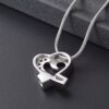 starlight urns ribbon heart urn necklace for ashes – elegant memorial keepsake pendant