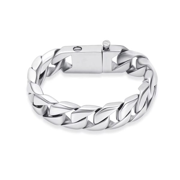 starlight urns heavy stainless steel chain link urn bracelet for men – memorial cremation jewelry for ashes