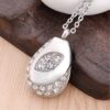 evil eye teardrop urnstarlight urns necklace for ashes – stainless steel memorial keepsake pendant