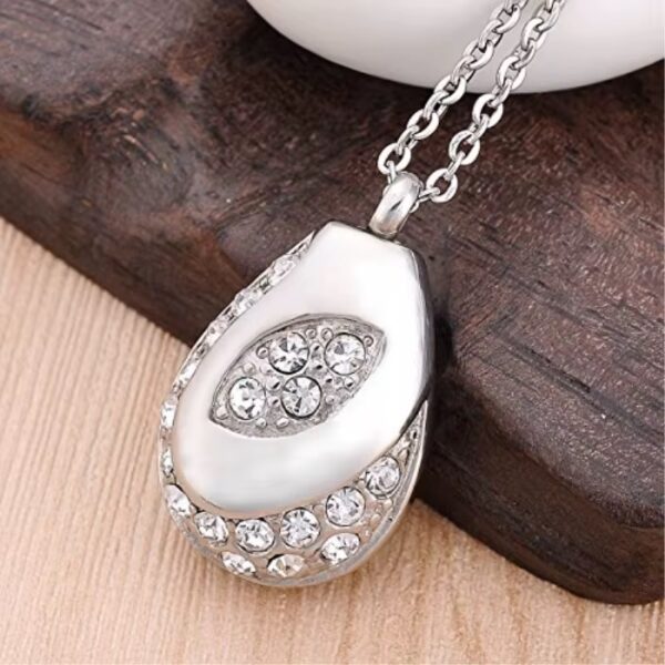 evil eye teardrop urnstarlight urns necklace for ashes – stainless steel memorial keepsake pendant