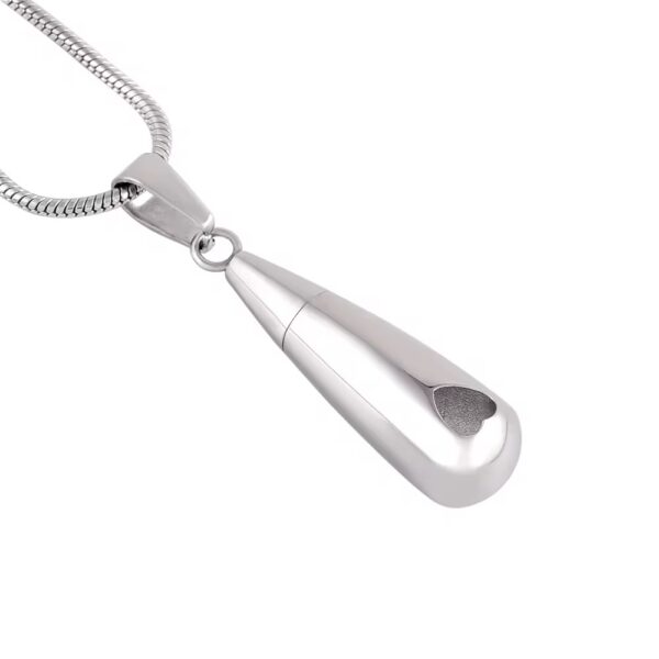 starlight urns teardrop heart urn pendant necklace for ashes – stainless steel cremation jewelry memorial keepsake