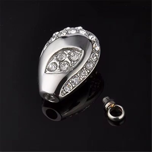 evil eye teardrop urnstarlight urns necklace for ashes – stainless steel memorial keepsake pendant