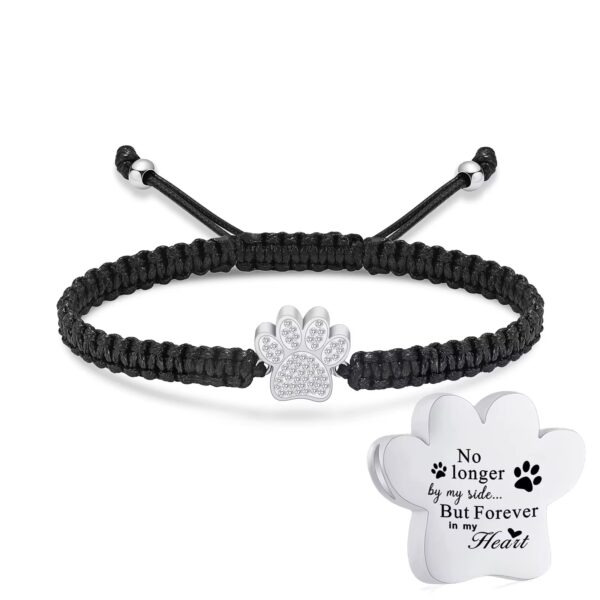starlight urns paw print urn bracelet for ashes – unisex memorial keepsake jewelry for pet lovers