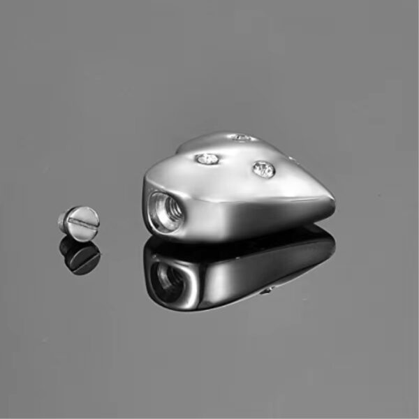 starlight urns heart urn necklace with zirconia – elegant mini memorial cremation jewelry for ashes