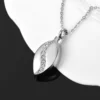 starlight urns teardrop urn necklace with crystals for ashes – stainless steel cremation jewelry memorial keepsake pendant