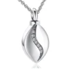 starlight urns teardrop urn necklace with crystals for ashes – stainless steel cremation jewelry memorial keepsake pendant