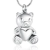 starlight urns teddy bear urn necklace – child & infant memorial cremation jewelry for ashes