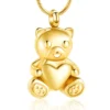 starlight urns teddy bear urn necklace – child & infant memorial cremation jewelry for ashes