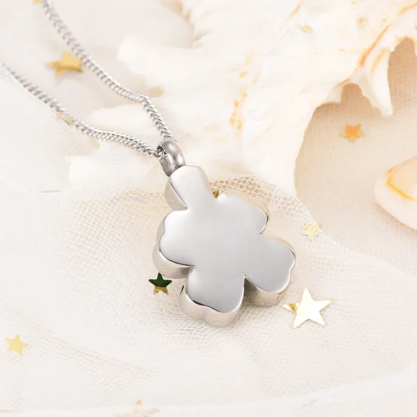 starlight urns clover with green zirconia urn necklace – lucky memorial jewelry for ashes