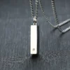 starlight urn cuboid urn necklace, unisex cremation jewelry