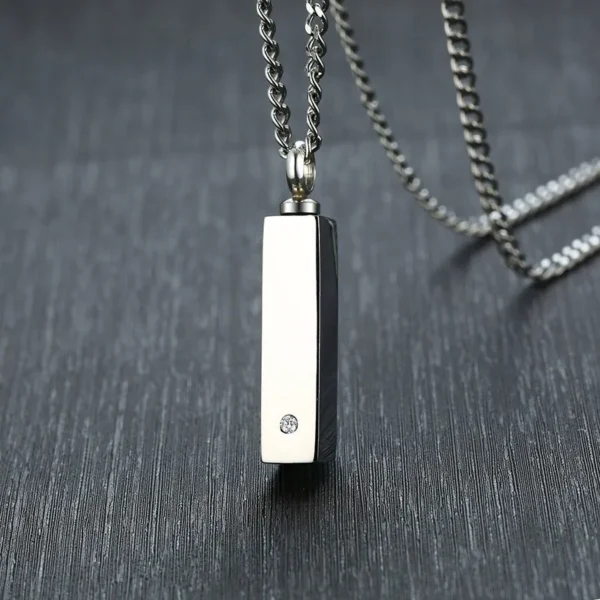 starlight urn cuboid urn necklace, unisex cremation jewelry