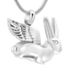 starlight urns bunny urn necklace, rabbit cremation jewelry